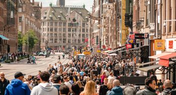 A big crowd in Amsterdam.