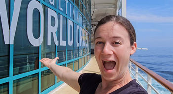 Jenny Hunnicutt has posted about 200 videos from Royal Caribbean's Ultimate World Cruise under the handle @drjennytravels.