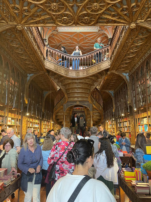 After paying and waiting: The view inside Livraria Lello bookstore in Porto, Portugal. After paying and waiting: The view inside Livraria Lello bookstore in Porto, Portugal.