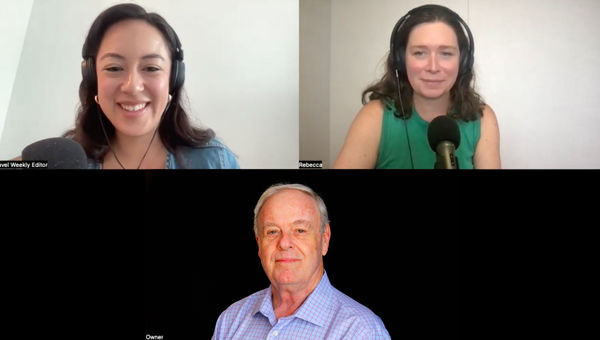 Clockwise from top left: Christina Jelski and Rebecca Tobin of Travel Weekly, and Geoff Millar of Ultimate All-Inclusive Vacations, on the Folo by Travel Weekly podcast to discuss the current state of the all-inclusive market. Clockwise from top left: Christina Jelski and Rebecca Tobin of Travel Weekly, and Geoff Millar of Ultimate All-Inclusive Vacations, on the Folo by Travel Weekly podcast to discuss the current state of the all-inclusive market.