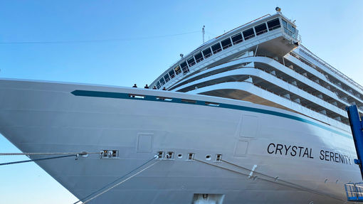 The refurbished Crystal Serenity in Naples.
