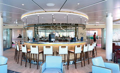 The Explorer's Lounge aboard the Viking Mississippi.