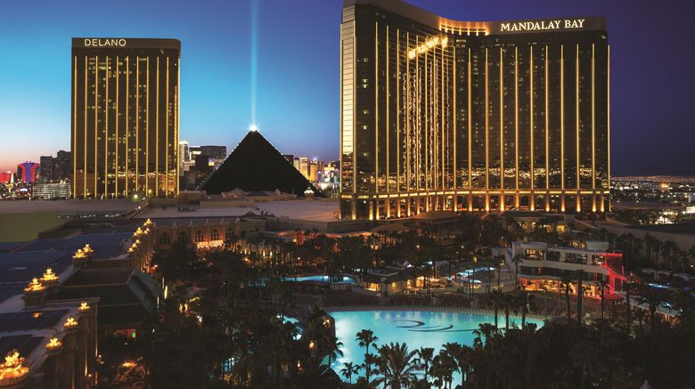 Mandalay Bay Resort  and  Casino Exterior. Images powered by <a href=www.leonardoworldwide.html target="_blank" rel="noopener">Leonardo</a>.