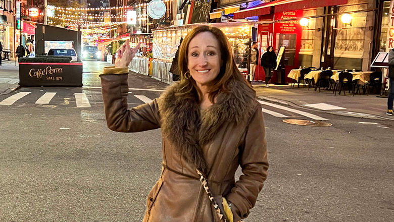 Valarie D'Elia in New York City's Little Italy.