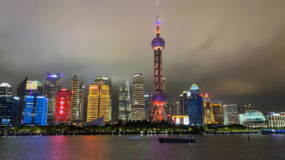 The Shanghai skyline.