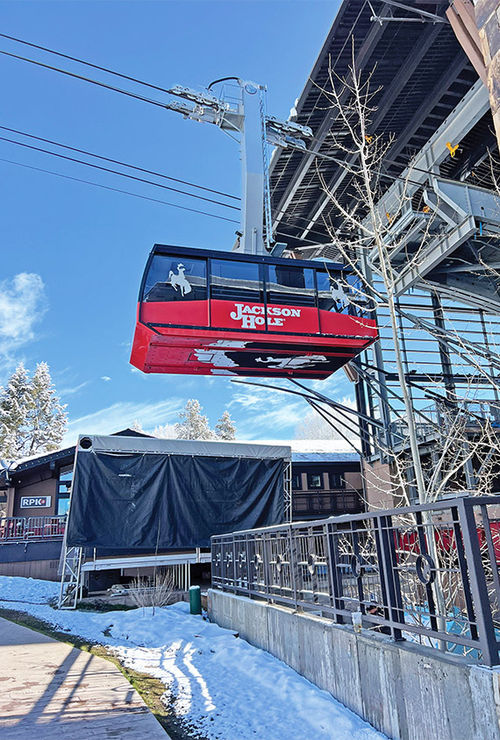 The Aerial Tram at Jackson Hole Mountain Resort carries skiers up to the highest point in the resort. The Aerial Tram at Jackson Hole Mountain Resort carries skiers up to the highest point in the resort.