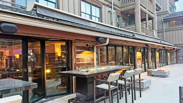 The hotel's Spur restaurant includes outdoor seating. The hotel's Spur restaurant includes outdoor seating.