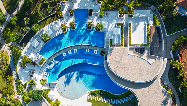 The new dual-level Marietas Pool offers relaxation along with sweeping views of Islas Marietas National Park. The new dual-level Marietas Pool offers relaxation along with sweeping views of Islas Marietas National Park.