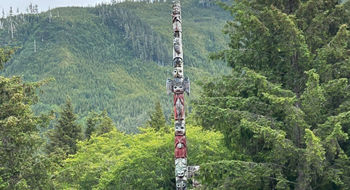 The Lighthouse Totems & Eagles Excursion yielded panoramic views of Totem Bight State Historical Park.