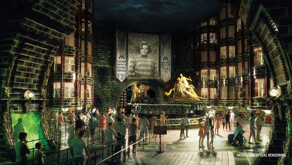 What the queue for Harry Potter and the Battle at the Ministry will look like. What the queue for Harry Potter and the Battle at the Ministry will look like.